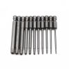 12PCS 1/4&quot; Hex Bits Driver Tamper Proof Security Drill Magnetic Bit Set Torx Screwdriver Flat Head F1FC High Quality 50mm