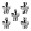5 CORE 5 Pieces 1/4"-20 Male to 3/8"-16 Male Screw Accessories for Camera/Tripod/Monopod/Light Stand 1/4M-3/8M Camera Screw