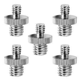 5 CORE 5 Pieces 1/4"-20 Male to 3/8"-16 Male Screw Accessories for Camera/Tripod/Monopod/Light Stand 1/4M-3/8M Camera Screw