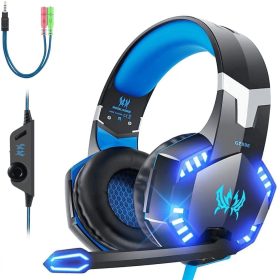 Wired Over-ear Headset Gaming Headphone Earphone with Mic RGB Light Headset for PC Cellphone N-switch