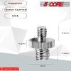 5 CORE 5 Pieces 1/4"-20 Male to 3/8"-16 Male Screw Accessories for Camera/Tripod/Monopod/Light Stand 1/4M-3/8M Camera Screw