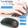 Wireless Mouse For Laptop; Rechargeable Mouse 2.4G USB Optical Wireless Mouse; LED Slim Wireless Mouse For Laptop; PC; Mac OS ; For Android ; Windows
