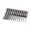 12PCS 1/4&quot; Hex Bits Driver Tamper Proof Security Drill Magnetic Bit Set Torx Screwdriver Flat Head F1FC High Quality 50mm