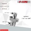 5 CORE 5 Pieces 1/4"-20 Male to 3/8"-16 Male Screw Accessories for Camera/Tripod/Monopod/Light Stand 1/4M-3/8M Camera Screw
