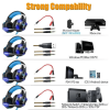 Wired Over-ear Headset Gaming Headphone Earphone with Mic RGB Light Headset for PC Cellphone N-switch