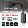 U21 Smart Mini Wifi USB Camera Real-Time Surveillance IP Camera AI Human Detection Loop Recording Mini Camera Support 128G built in 32GB