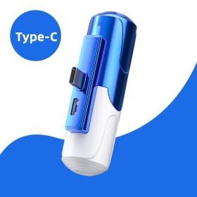 5000mAh Mini Power Bank Wireless Fast Charger Type-C Micro Portable External Battery For IPhone Xiaomi Samsung Powerbank (Color: 5000 Type-C Blue)