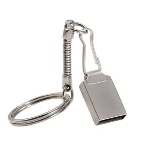 Mini USB Flash Drives 64GB High Speed Pen Drive Fashion Memory Stick Metal Free Key Chain Pendrive Black Storage Devices Silver (Capacity: 64GB)