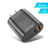 Qc3.0 Fast Charge PD Charger 18W for Apple Android USB-A + Type-c Dual Port US Standard Charging Plug
